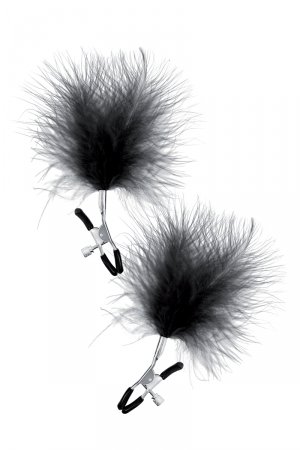 Pinces à seins plumeau noir – Sweet Caress