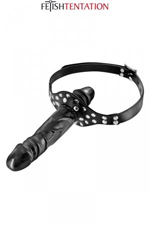 Bâillon double gode black – Fetish Tentation