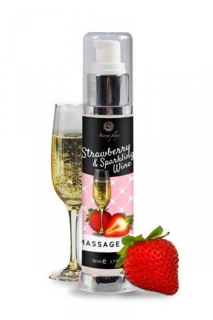 Huile de massage fraise et vin pétillant – Secret Play