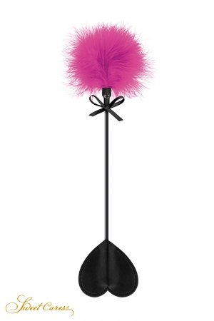 Tapette coeur avec pompon fuchsia – Sweet Caress