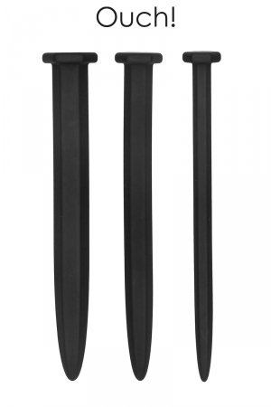 Set de 3 plugs urétraux Grands clous – Ouch!
